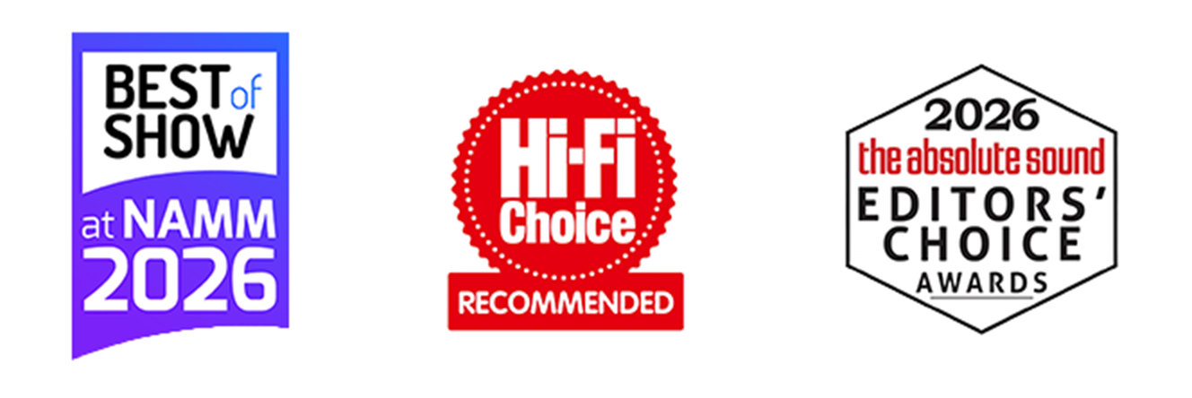 Best of Show at NAMM 2026; The Absolute Sound 2026 Editors' Choice Awards; Hi-Fi Choice Recommended